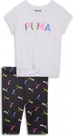Комплект летний детский Puma LETTER LOGO серо-черный 859956-01