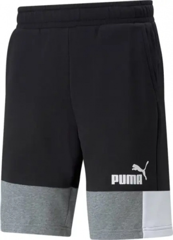 Шорти Puma ESSENTIALS+ BLOCK чорно-сіро-білі 847429-01