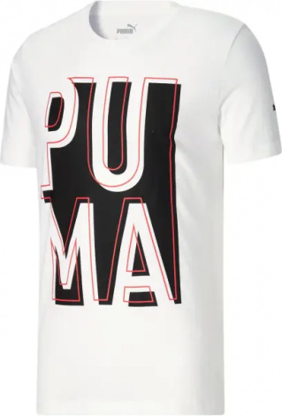 Футболка Puma OUTSIDE THE BOX бело-черная 674615-02