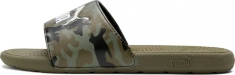 Шлепанцы детские Puma COOL CAT 2.0 CAMO оливковые 390891-01