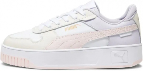 Кроссовки женские Puma CARINA STREET бело-бежево-светло-розовые 389390-10