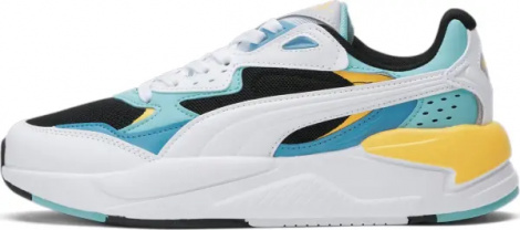 Кроссовки женские Puma X-RAY SPEED бело-голубо-желтые 387063-21