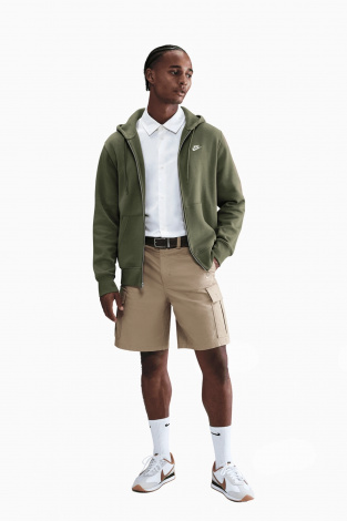 Кофта Nike Club Full-Zip - коричневый