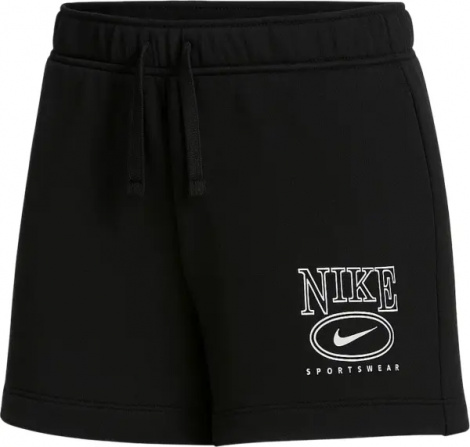Шорти жіночі Nike SPORTSWEAR CLUB FLEECE MID-RISE 4" GRAPHIC чорні HJ1282-010