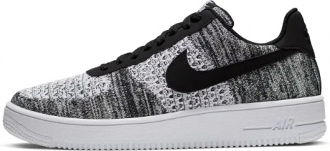 Кросівки Nike AIR FORCE 1 FLYKNIT 2.0 чорно-білий меланж AV3042-001