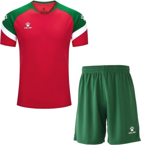 Комплект футбольної форми Kelme BRAVO червоно-зелений 7351TX1092.6013_8351ZB1143.9311