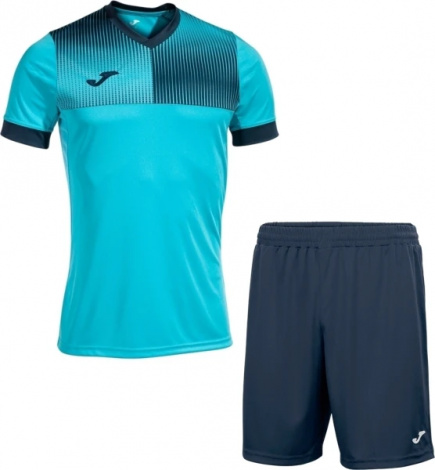 Комплект футбольной формы Joma ECO SUPERNOVA бирюзово-темно-синий 103128.013_100053.331