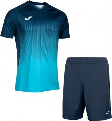 Комплект футбольної форми Joma TIGER IV темно-синьо-бірюзовий 102764.013_100053.331