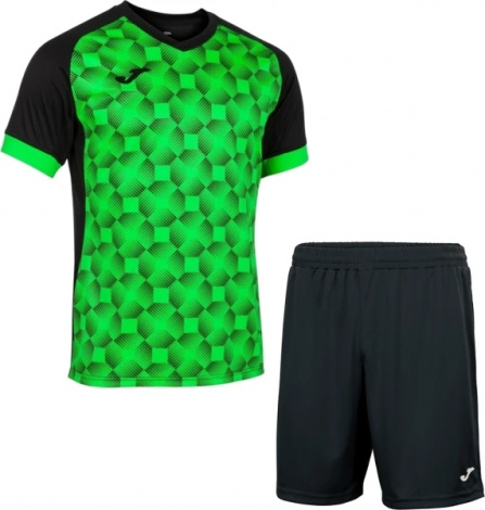 Комплект футбольної форми Joma SUPERNOVA III чорно-зелений 102263.117_100053.100