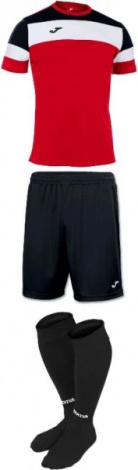 Комплект футбольной формы Joma CREW IV красно-бело-черный 101534.601_100053.100_400054.100