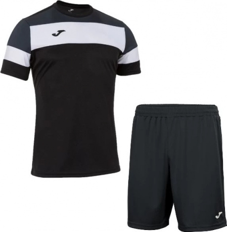 Комплект футбольної форми Joma CREW IV чорно-сірий 101534.110_100053.100