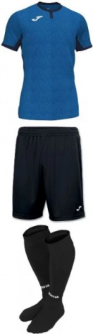 Комплект футбольной формы Joma TOLETUM II сине-темно-синий 101476.703_100053.100_400054.100