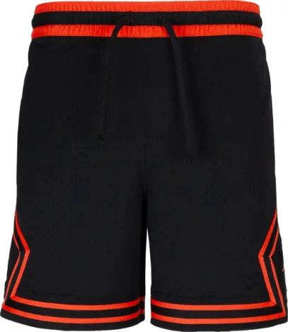 Шорти баскетбольні Nike JORDAN DRI-FIT MESH DIAMOND SHORTS чорно-помаранчеві HF9910-011