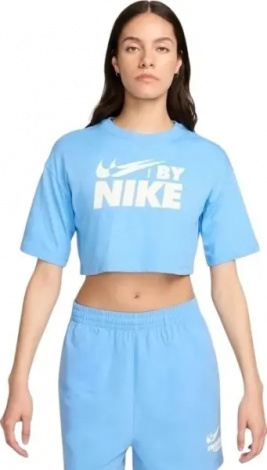 Футболка женская Nike SPORTSWEAR CROPPED голубая FZ4635-412