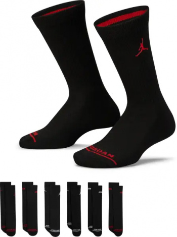 Носки детские Nike JORDAN LEGEND CREW SOCKS BOX SET черные (6 пар) BJ0343-023