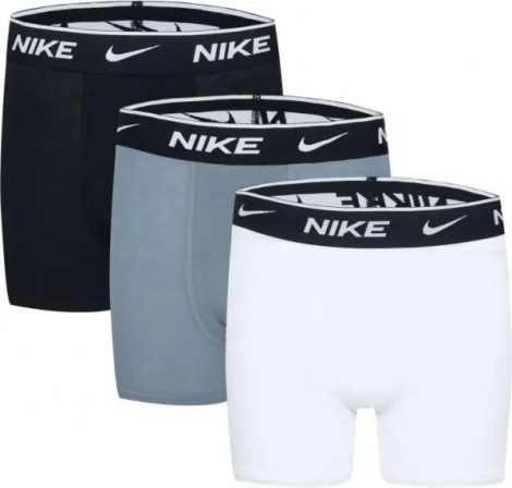 Труси (боксерки) підліткові Nike EVERYDAY COTTON DRI-FIT BOXER BRIEFS білі, сірі, чорні (3 штуки) 9N0846-F66