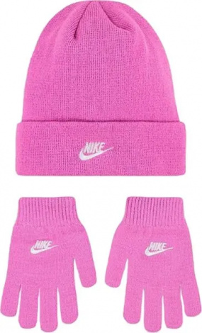 Зимовий набір аксесуарів дитячий Nike FUTURA рожевий 8A2961-AFN