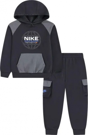 Спортивний костюм дитячий Nike LOGO PRINTED TRACKSUIT темно-сірий 86N239-G9Q