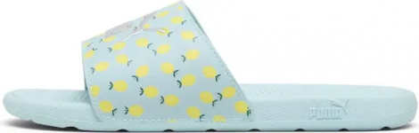 Шлепанцы детские Puma COOL CAT 2.0 LEMON бирюзово-лимонные 395655-02