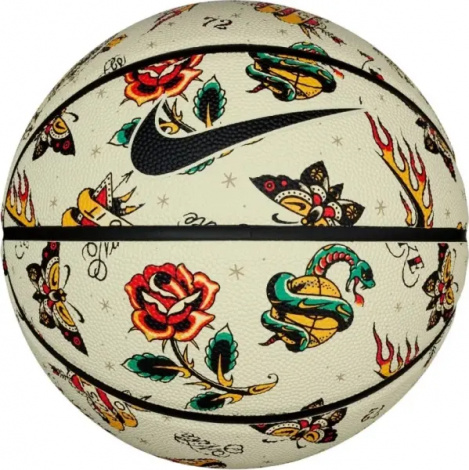 Баскетбольный мяч Nike BASKETBALL 8P PRM ENERGY DEFLATED бежево-красно-зеленый