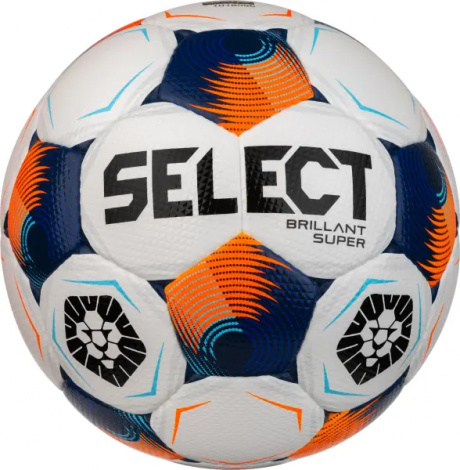 Футбольный мяч Select BRILLANT SUPER UKRAINE V25 бело-темно-сине-оранжевый
