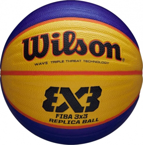 Баскетбольний м'яч Wilson FIBA 3X3 REPLICA жовто-синьо-червоний