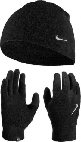 Зимовий набір аксесуарів Nike FLEECE HAT AND GLOVE SET чорний N.100.2579.082.ML