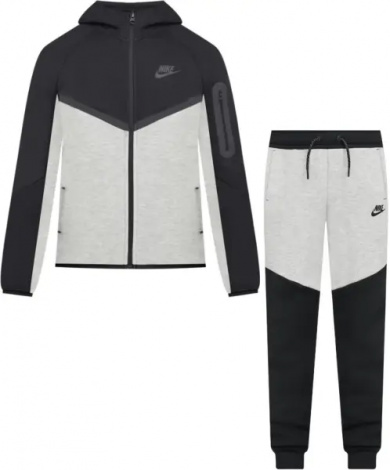 Спортивний костюм підлітковий Nike SPORTSWEAR TECH FLEECE чорно-сірий HV5867-064__HV5869-012