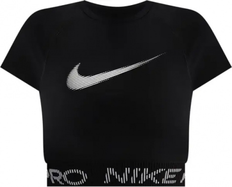 Топ женский Nike PRO DRI-FIT SHORT-SLEEVE CROPPED черный HV3673-010