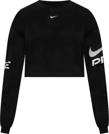 Свитшот женский Nike PRO DRI-FIT FRENCH TERRY черный HV3591-010