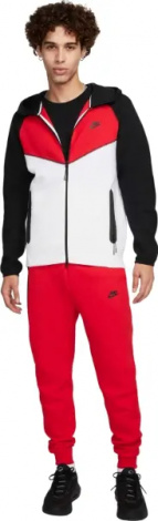 Спортивный костюм Nike SPORTSWEAR TECH FLEECE WINDRUNNER красно-бело-черный FZ4709-100__FZ4710-657
