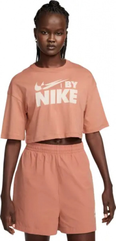 Футболка женская Nike SPORTSWEAR CROPPED персиковая FZ4635-212