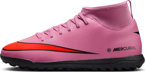 Сороконожки (шиповки) детские Nike JR MERCURIAL SUPERFLY 10 CLUB TF розово-красные FQ8313-600