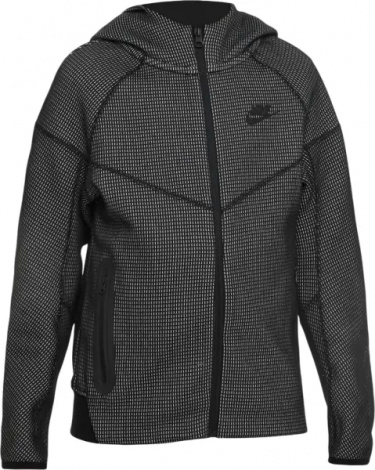 Толстовка подростковая Nike SPORTSWEAR TECH FLEECE WINTERIZED черно-серая FJ6023-010