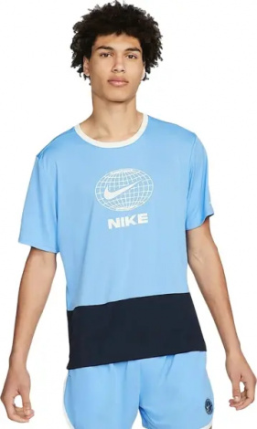 Футболка Nike DRI-FIT HERITAGE голубо-темно-синяя DM4797-412