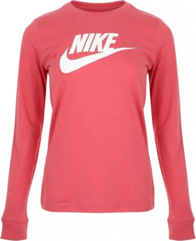 Лонгслив женский Nike SPORTSWEAR ESSENTIAL FUTURA коралловый BV6171-622