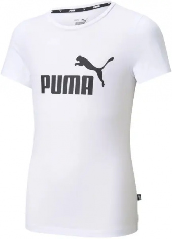 Футболка підліткова Puma ESSENTIALS LOGO біла 587029-02