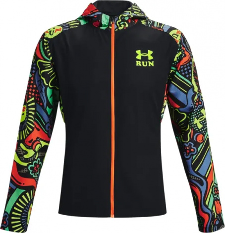 Ветровка Under Armour KEEP RUN WEIRD черно-оранжево-желто-синяя 1365667-001