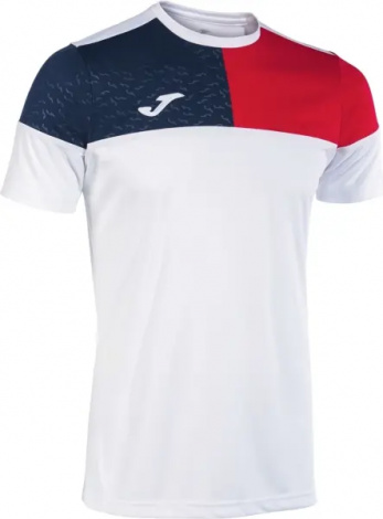 Футболка Joma CREW V бело-красно-темно-синяя 103084.206