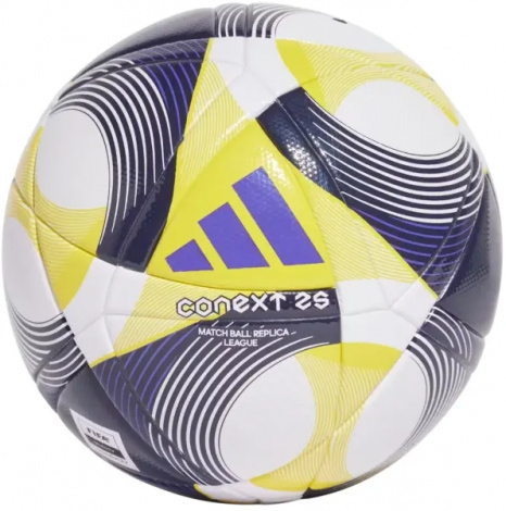 Футбольный мяч Adidas CONEXT 25 LEAGUE бело-желто-фиолетовый