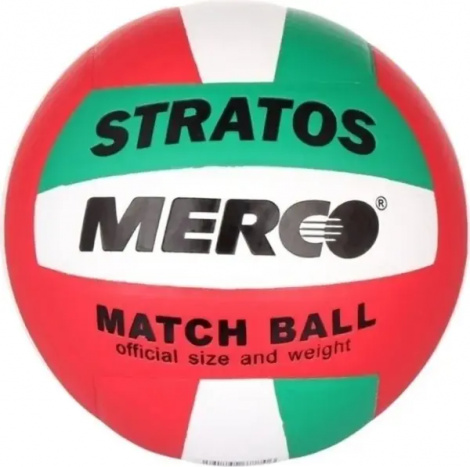 Волейбольний м'яч Merco STRATOS червоно-зелено-білий