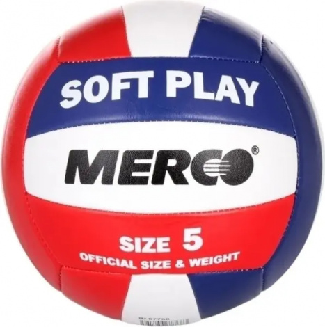 Волейбольний м'яч Merco SOFT PLAY червоно-біло-синій