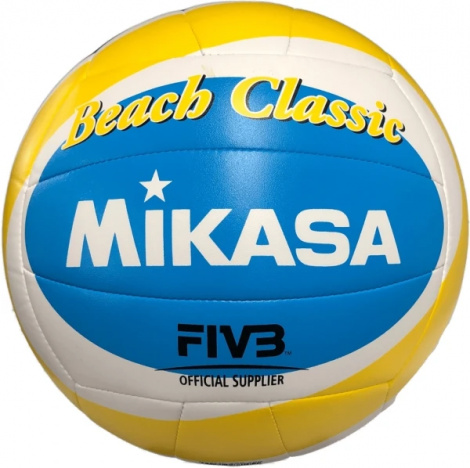 М'яч для пляжного волейболу Mikasa BEACH CLASSIC біло-жовто-блакитний