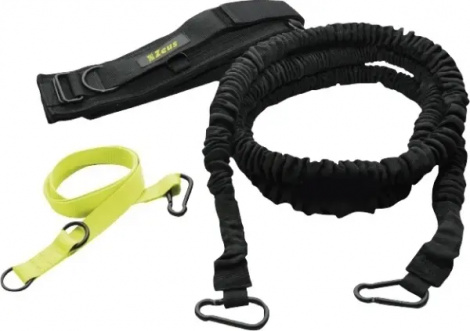 Еспандер для тренувань Zeus SET ELASTICO 360 чорно-лаймовий Z01951