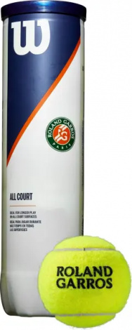 Набор мячей для тенниса Wilson ROLAND GARROS ALL COURT 4 желтый (4 штуки) WRT116400