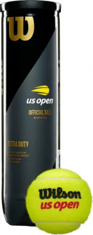 Набор мячей для тенниса Wilson US OPEN EXTRA DUTY 4 желтый (4 штуки) WRT116200