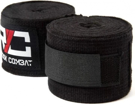 Бинты боксерские Reebok COMBAT HAND WRAPS черные (180 см) RSCB-11158