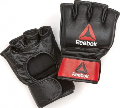 Перчатки для ММА Reebok MMA GLOVES LEATHER черно-красные M RSCB-10320RDBK