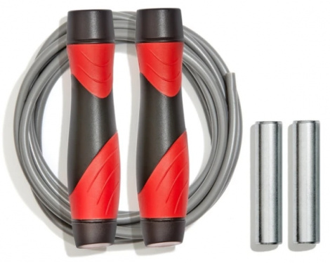 Скакалка Reebok PREMIUM SKIPPING ROPE красно-черная RARP-12021