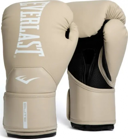 Перчатки боксерские Everlast ELITE 2 BOXING GLOVES бежевые (12 унций) P00003316